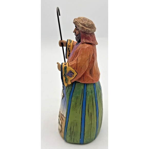 Jim Shore Heartwood Creek Let Earth Receive Her King Wiseman, Donkey, Sheep 2003 - Picture 5 of 16